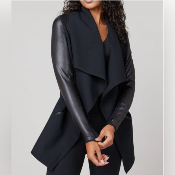 SPANX Faux Leather Convertible Jacket - Picture 1 of 9